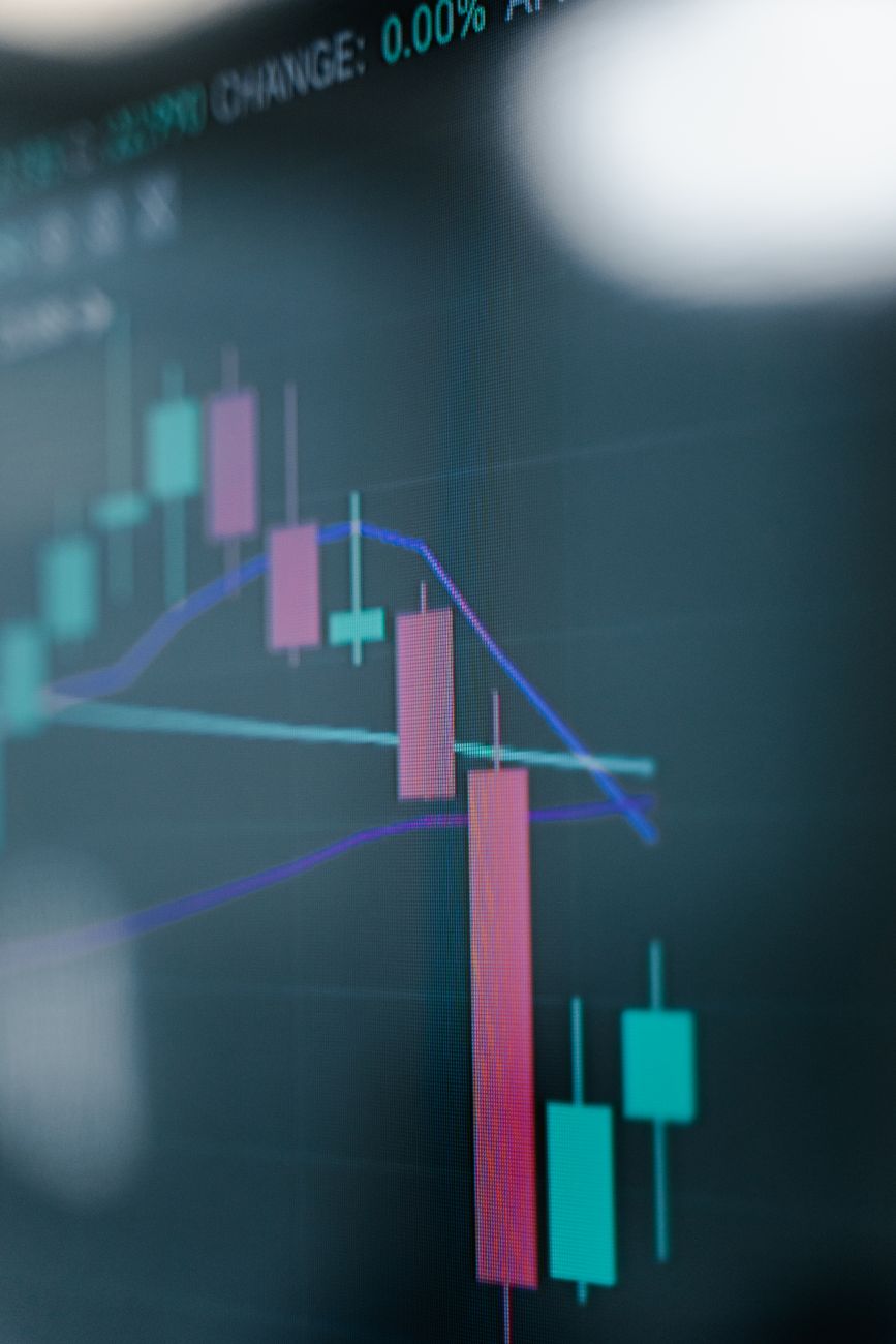 Finance terminal chart screen